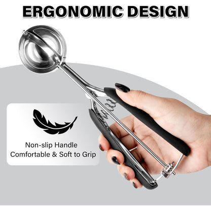 Eisportionierer Edelstahl 5cm Auslöser Komfortabler Griff