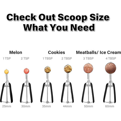 Eisportionierer Edelstahl 5cm Auslöser Komfortabler Griff