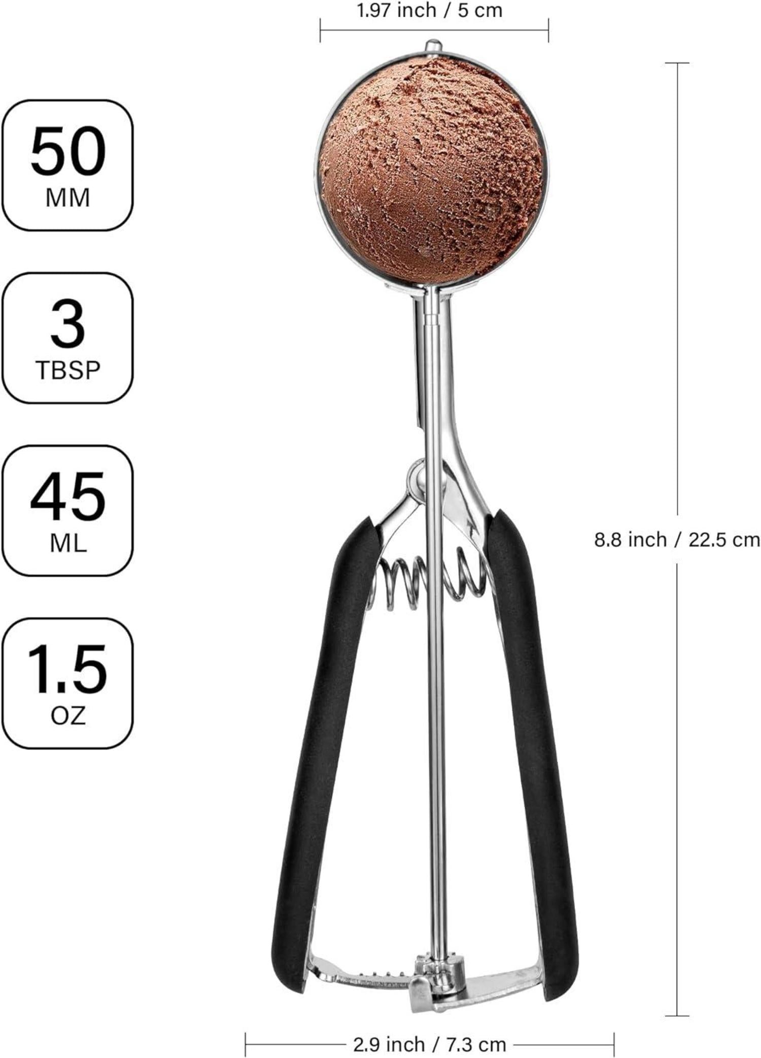 Eisportionierer Edelstahl 5cm Auslöser Komfortabler Griff