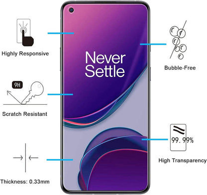 Panzer Schutz Glas für OnePlus 8T, 2 Stück 9H