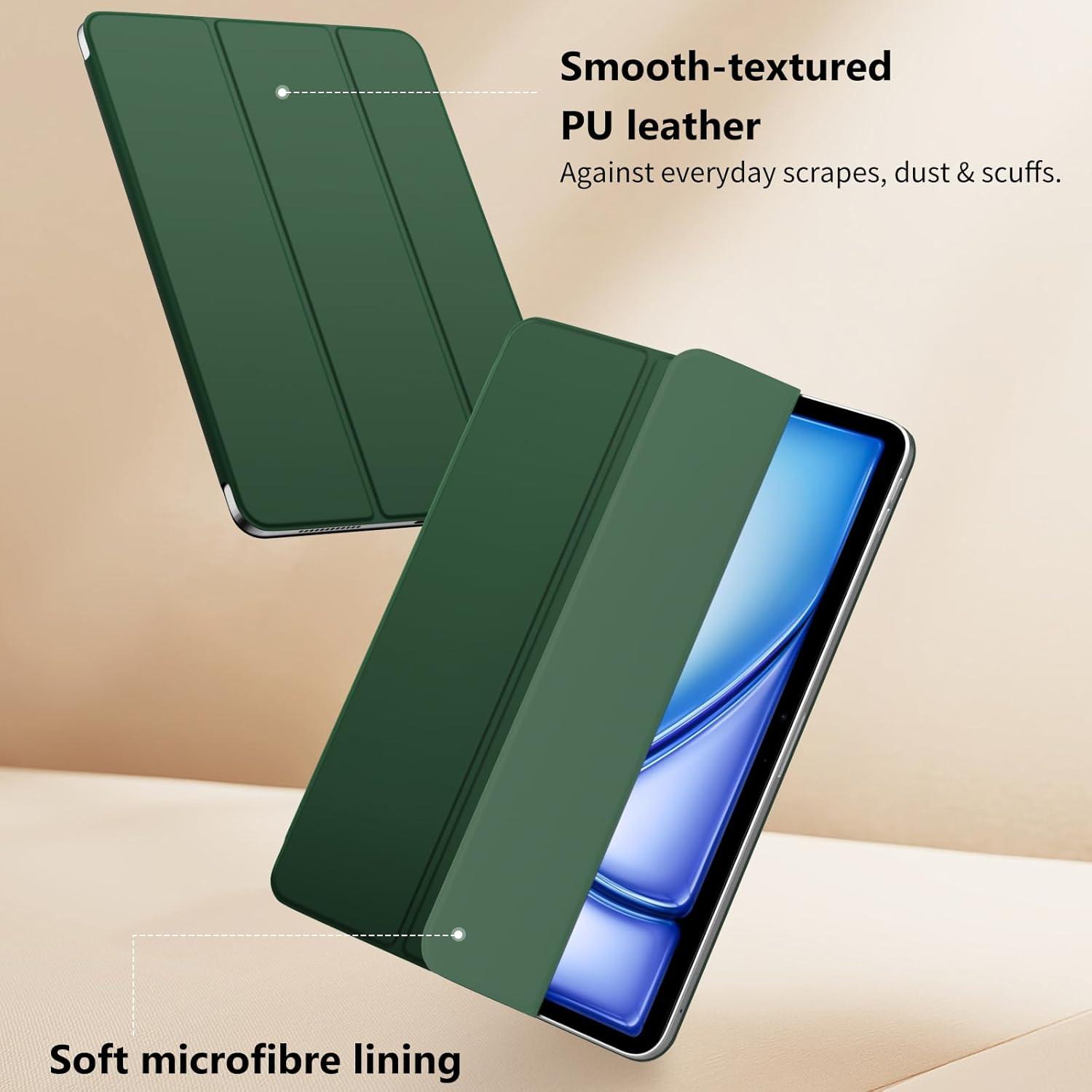 TiMOVO iPad Air 11 Hülle 2024/2022/2020 - Magnetisch Trifold Ständer - Unterstützt Apple Pencil - Mitternachtsgrün