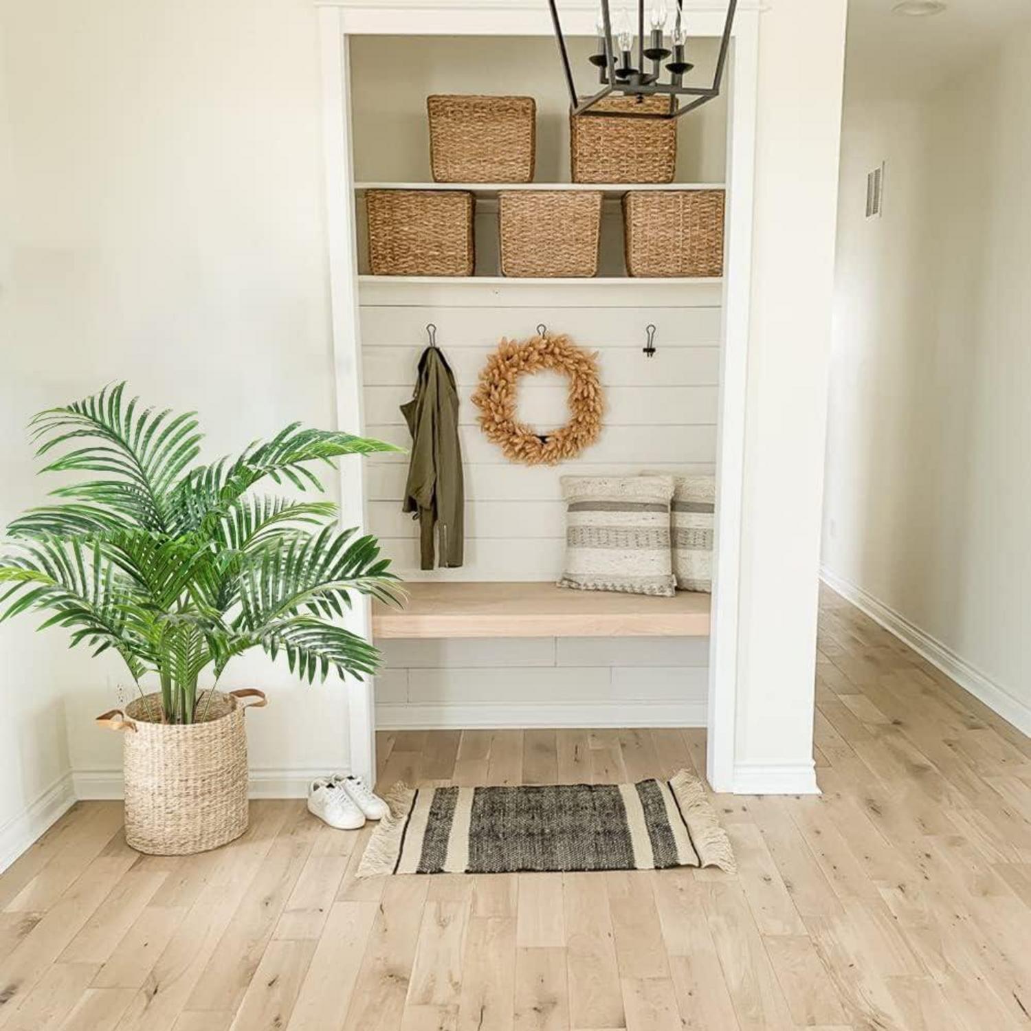 Künstliche Palme Kunstpflanze 110cm Grün Tropische Deko WZ SZ Büro