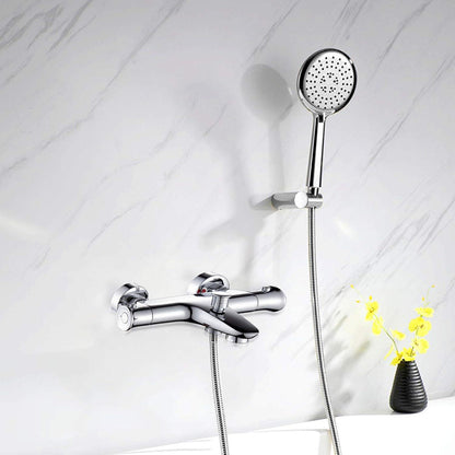Badewannenarmatur Thermostat mit Sicherheitsknopf aus