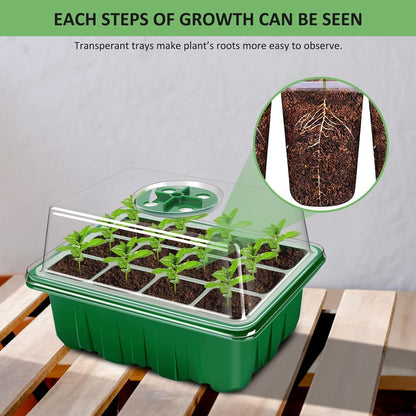 6 Stück Mini Gewächshaus Zimmergewächshaus Anzuchtkasten