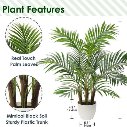 Künstliche Palme groß tropische Deko 70cm grün