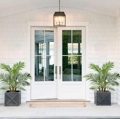 Künstliche Kunstpalme Groß 70cm Deko grün, Kunstbaum Tropische Pflanzen Wohnzimmer Schlafzimmer Büro