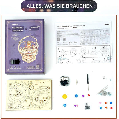 ROKR Holz 3D Puzzle Musikbox Montagesatz - DIY