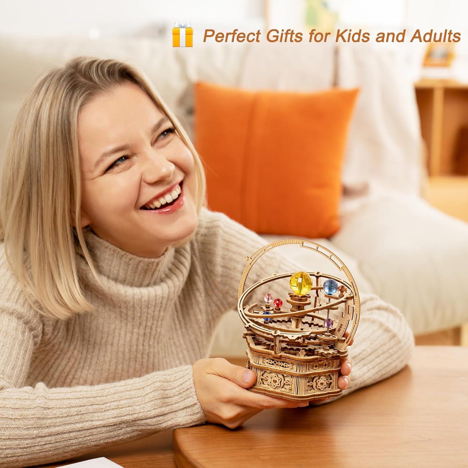 Holz 3D Puzzle Musikbox Galaxie DIY Set Kinder_control