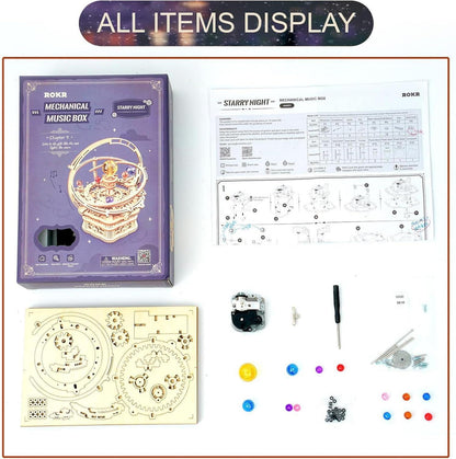 3D Holz Puzzle Musikbox Modellbausatz Erwachsene Teenager DIY Galaxie