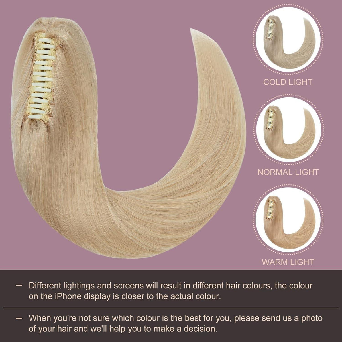 Remy Echthaar Zopf Extension Blond 55cm – Schnell & Einfach