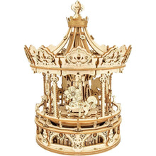 Hölzerne Karussell 3D Puzzle Modellbausatz für Erwachsene