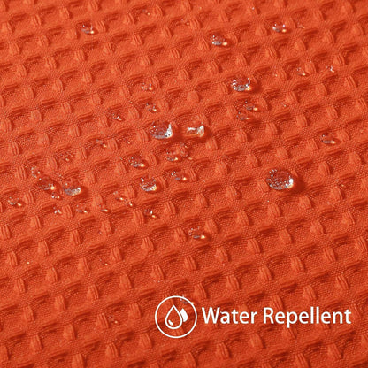Waffel Duschvorhang Anti Schimmel Wasserdicht Orange 182x214cm