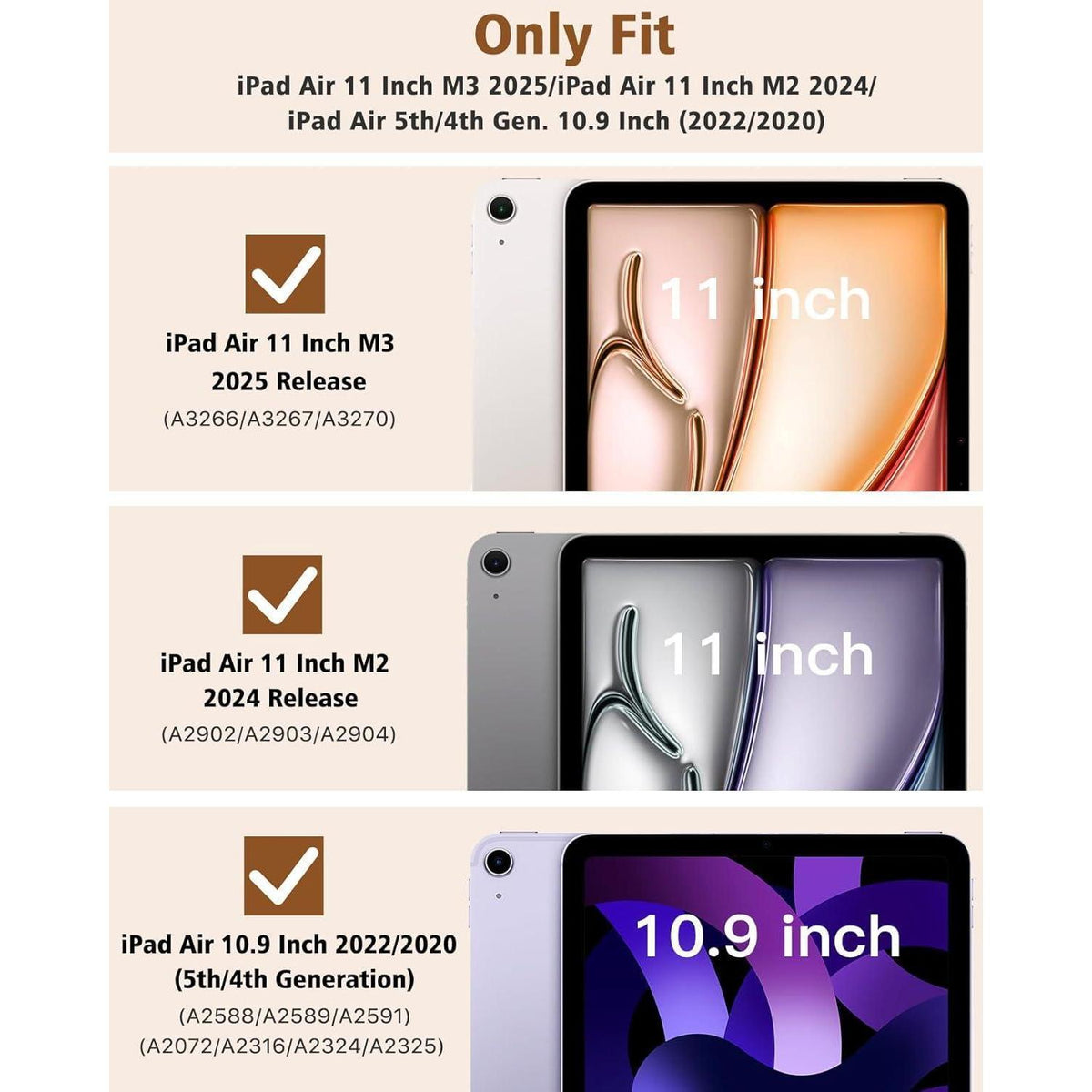 iPad Air 11 Zoll Hülle mit Ständer & Auto Schlaf/Aufwach