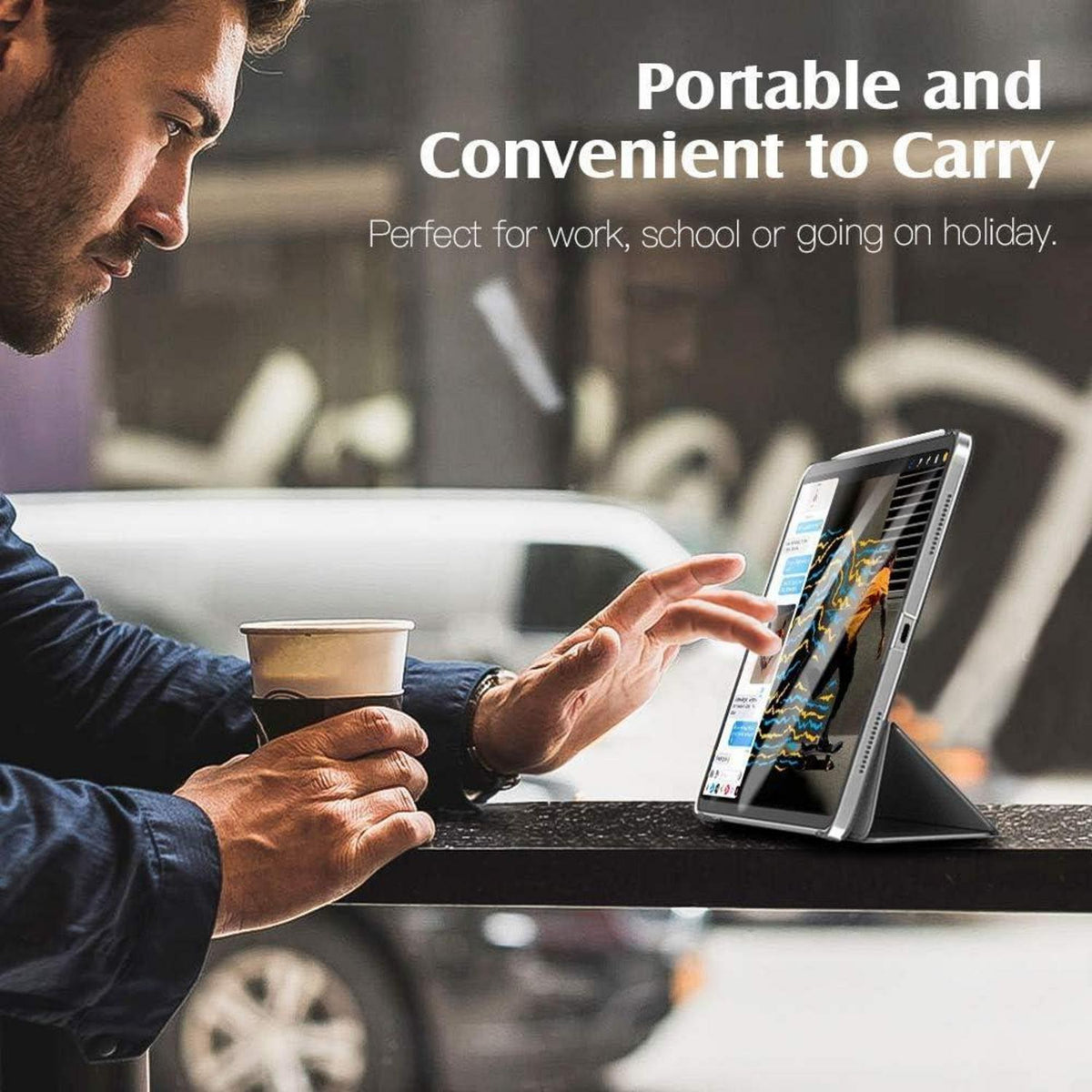 iPad Air 11 Zoll Hülle mit Ständer & Auto Schlaf/Aufwach