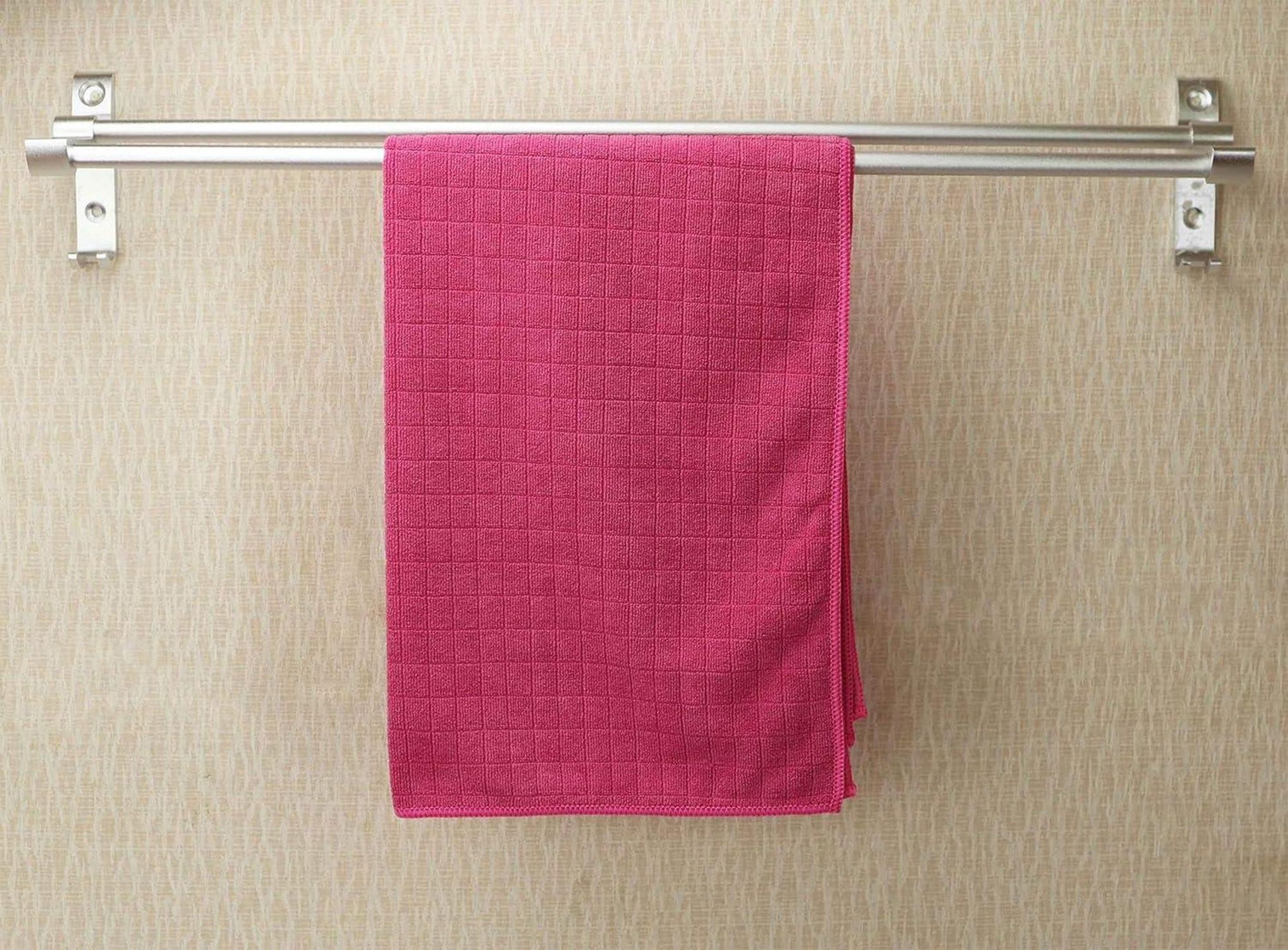 8er-Set Microfaser Geschirrtücher weiche saugfähige Küchentücher 45x65cm Pink
