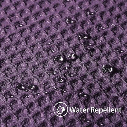 Waffel Textil Duschvorhang Anti Schimmel mit Metallringen 182x214cm