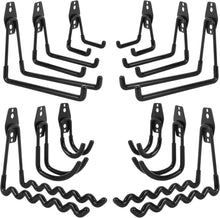 12er Set Wandhaken Garage Schwerlast Doppelhaken Schwarz