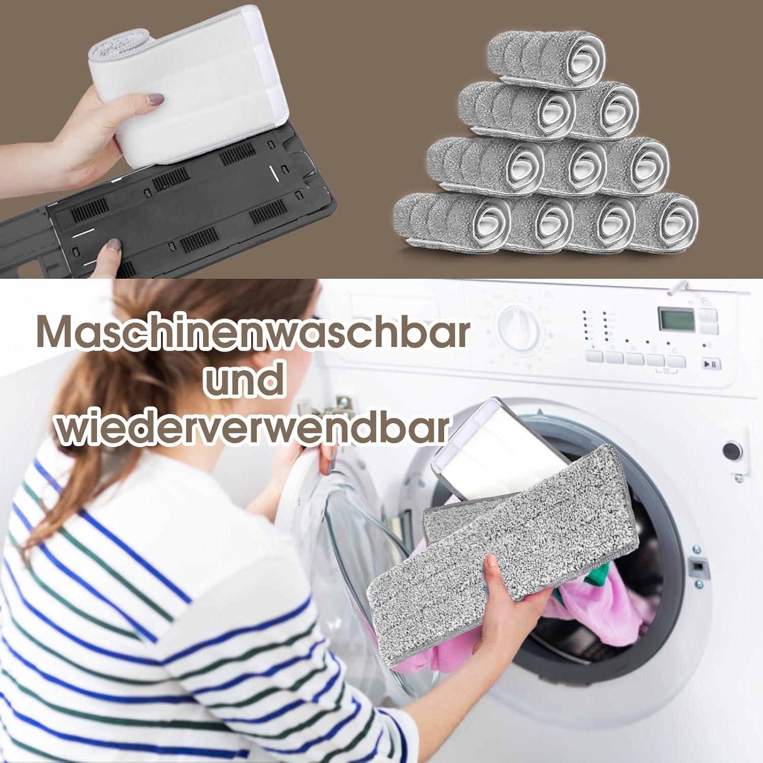 Wischmopp Set mit Eimer und 10 Mopp