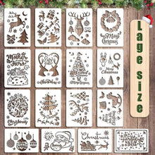 16 Stück Weihnachten Zeichenschablonen Malschablonen Kunststoff
