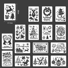 Schablonen Weihnachten Kinder DIY Malschablonen 16 Stück