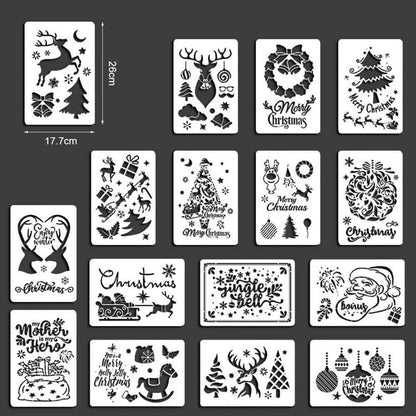 Schablonen Weihnachten Kinder DIY Malschablonen 16 Stück