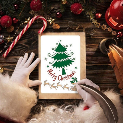 16 Stück Weihnachten Schablonen Malschablonen Kunststoff DIY Geschenkkarten Kinder