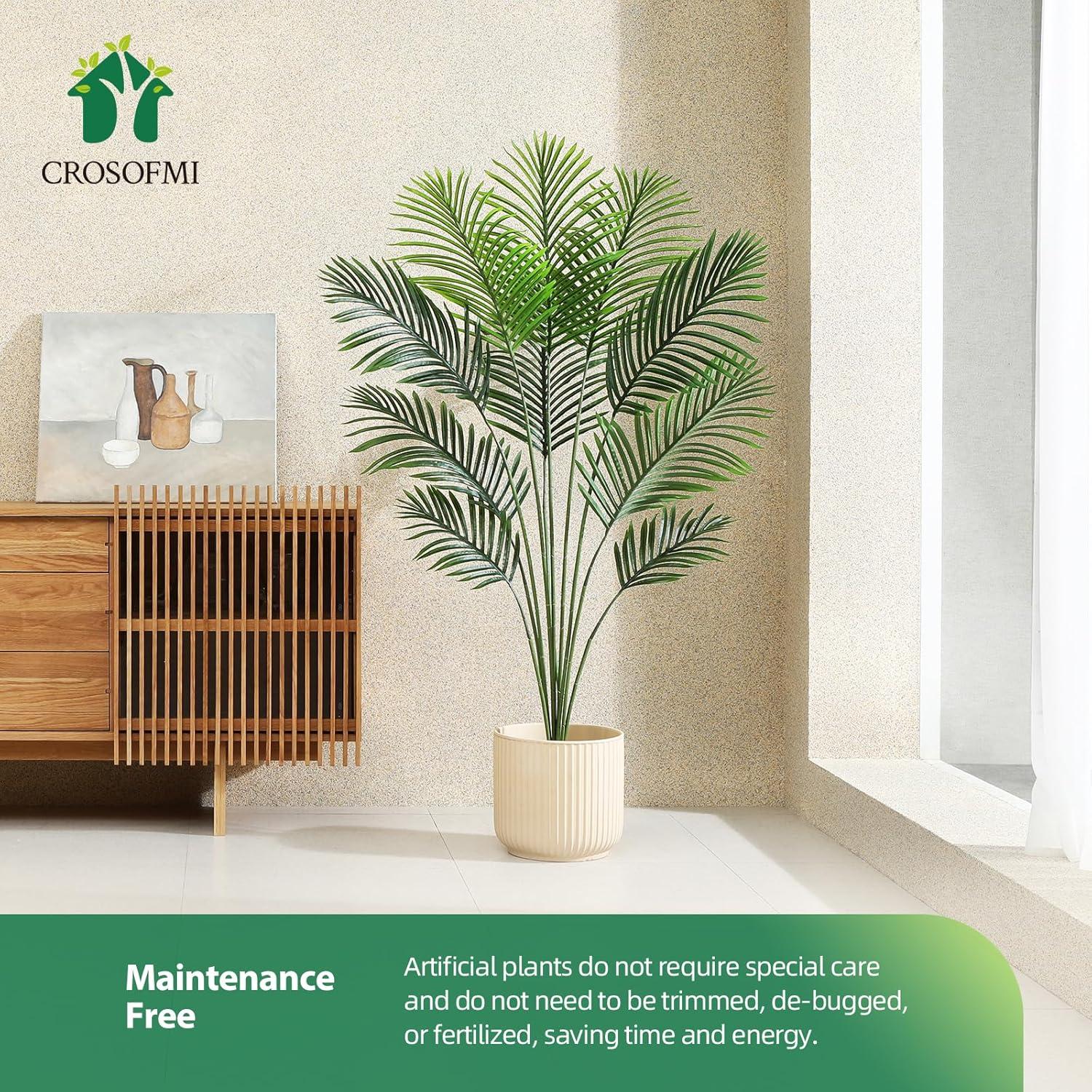 Kunstpflanze Palmen 150 cm Künstliche Pflanze Areca Palme inkl. Topf