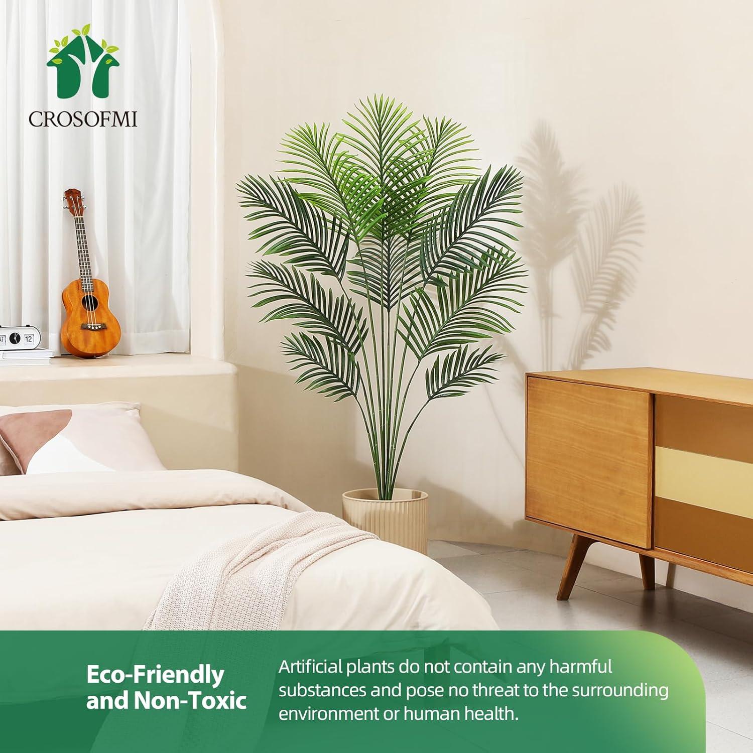 Kunstpflanze Areca Palme 150cm Plastik Künstlich im Topf Grün Deko