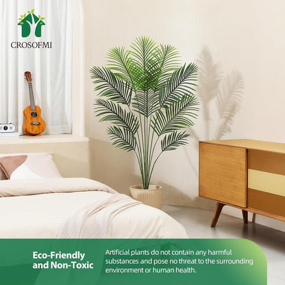 Kunstpflanze Areca Palme 150cm Plastik Künstlich im Topf Grün Deko