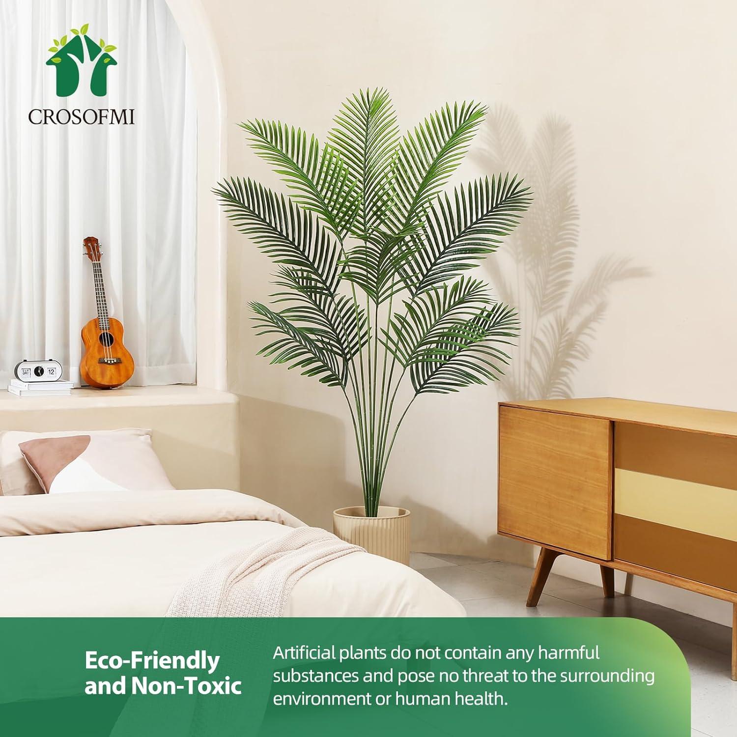 Künstliche Palme 170 cm groß Areca Deko Topf Wohnzimmer Garten (2er