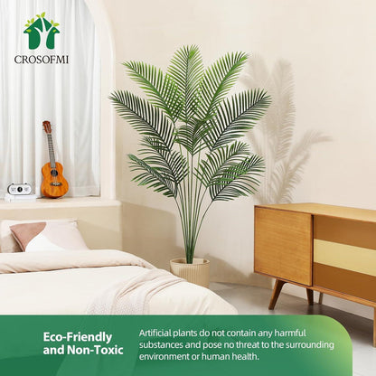 Künstliche Palme 170 cm groß Areca Deko Topf Wohnzimmer Garten (2er