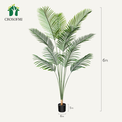Kunstpflanze Palmen 170 cm Plastik Künstliche Pflanze Areca im Topf