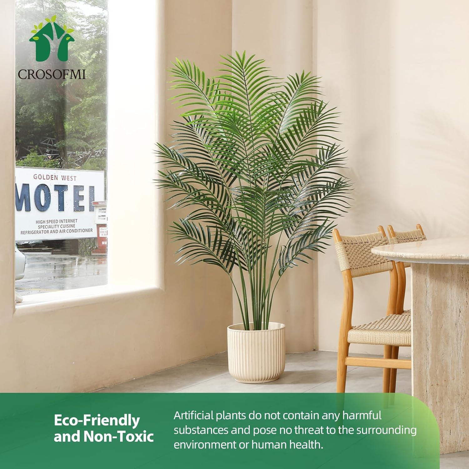 Künstliche Pflanze Palmen 150 cm Kunstpflanze Plastik Areca im Topf Grün Deko