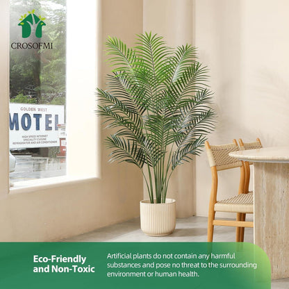 Künstliche Pflanze Palmen 150 cm Kunstpflanze Plastik Areca im Topf Grün Deko