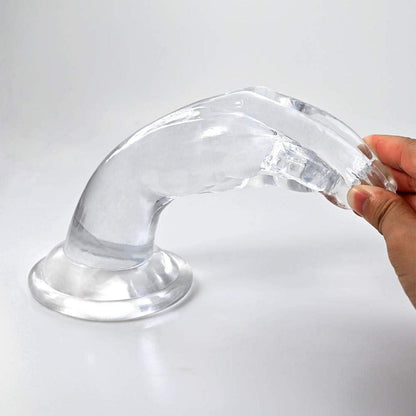 Transparenter 22cm Realistischer Handdildo mit Saugnapf - Sexspielzeug für Anale