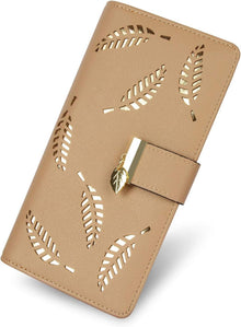 Damen Geldbörse mit Blattmuster, Bifold