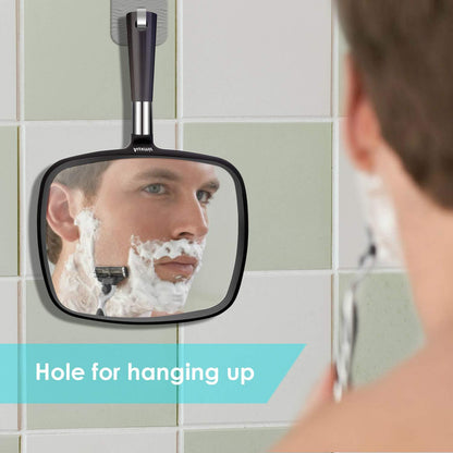 Auxmir Handspiegel mit Griff und großer Spiegelfläche