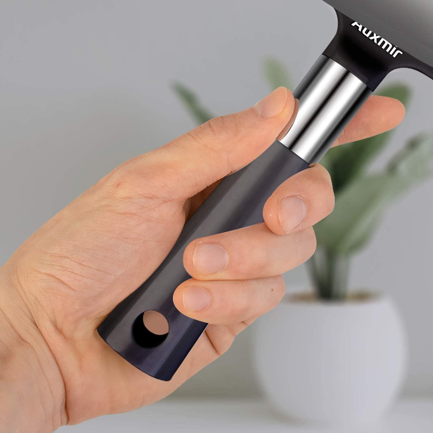 Auxmir Handspiegel mit Griff 22,9 cm x 33,5 cm Schwarz