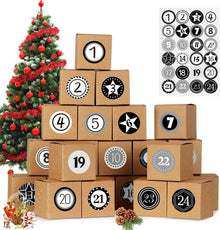 Adventskalender Weihnachts DIY Bastelset mit Aufkleber 24