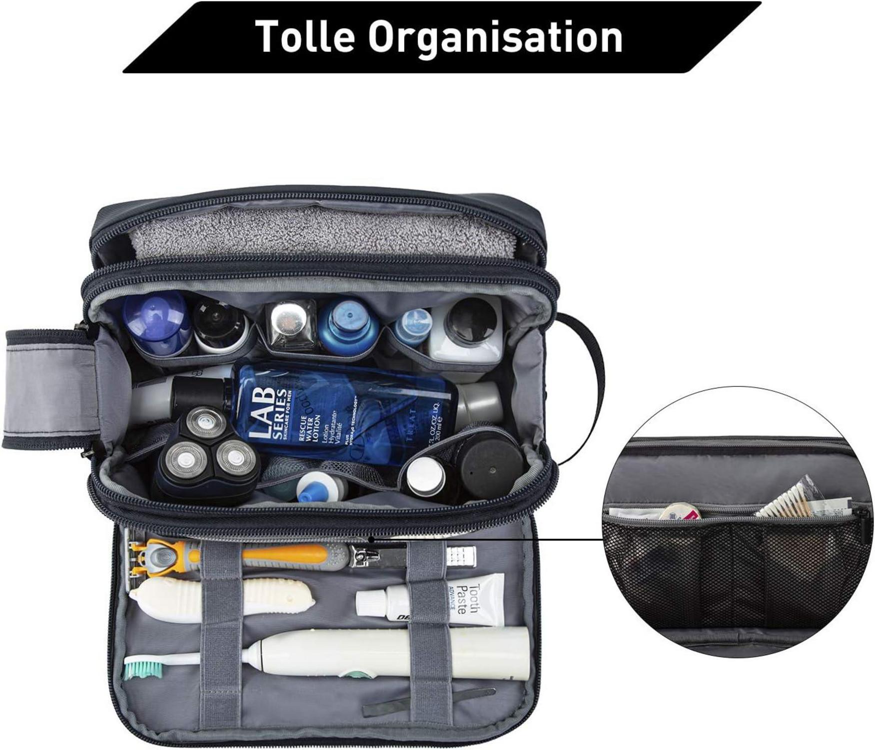 Kulturtasche Herren Reise Kosmetiktasche Nylon 5,2L Blau