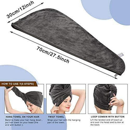 Haarturban XL Mikrofaser saugfähig schnelltrocknend Haarhandtuch