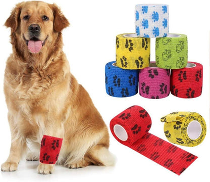 Selbstklebende Kohäsive Bandage Haustier Hund Pferd 6 Rollen