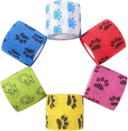 Selbstklebende Kohäsive Bandage Haustier Hund Pferd 6 Rollen