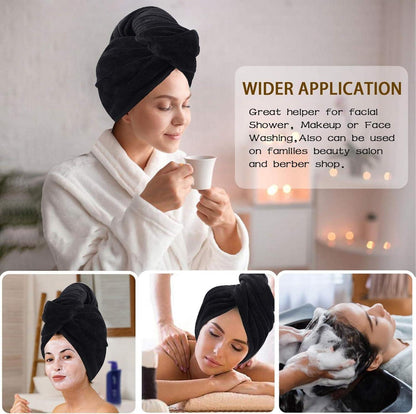 Haarturban Mikrofaser schnelltrocknend weich saugfähig 2er Pack