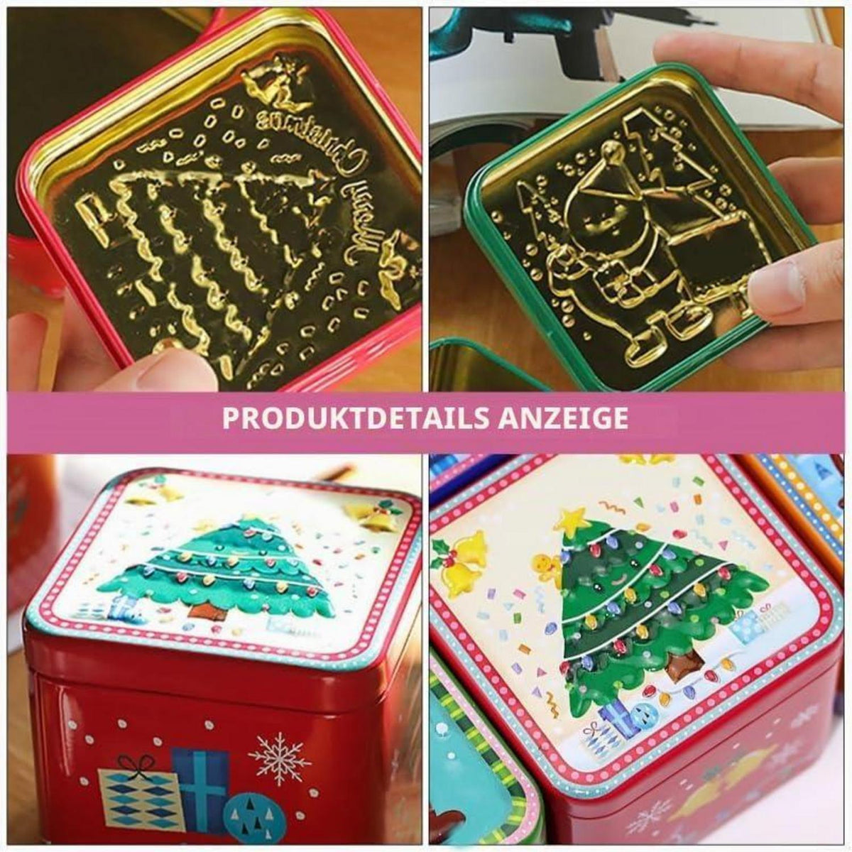 Weihnachtsdosen 8er Set Keksdosen mit Weihnachtsmotiv