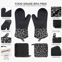 Hitzebeständige Ofenhandschuhe Silikon Baumwolle Topflappen