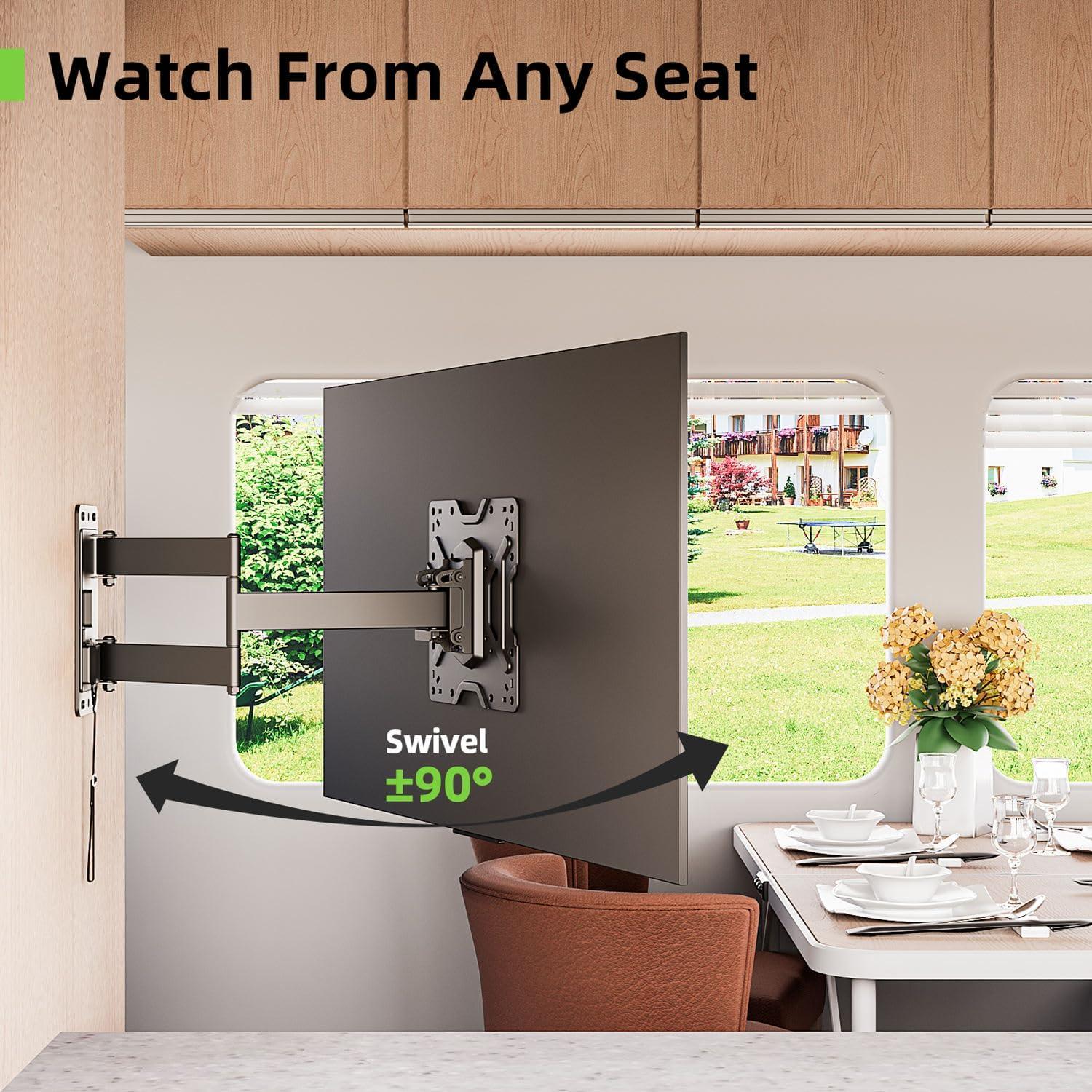 TV Halterung Wohnwagen Schwenkbar Neigbar 17-43 Zoll VESA 200x200 20kg