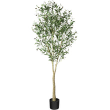 CROSOFMI Künstlicher Olivenbaum 180cm Tropische Pflanze