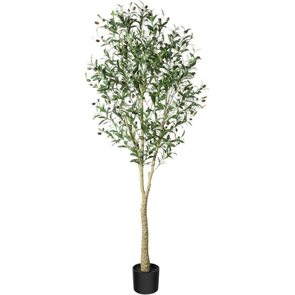 CROSOFMI Künstlicher Olivenbaum 180cm Tropische Pflanze