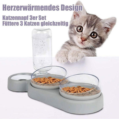 Katzennapf-Set 15° Neigbar Futternapf Nass Trockenfutter